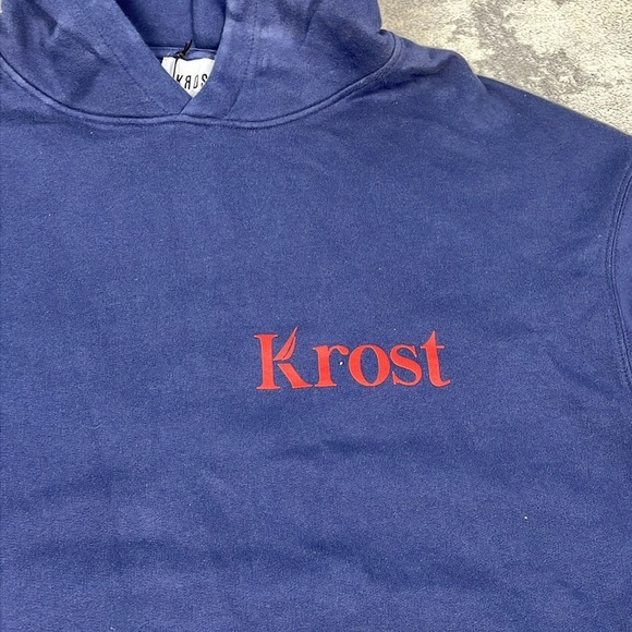 NWT Krost x Nautica Fair Winds Vented Hoodie Sweatshirt Blue Side Tie Sz L - Picture 11 of 16